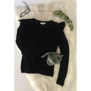 Madewell Ruffle Sleeve Pullover Sweater